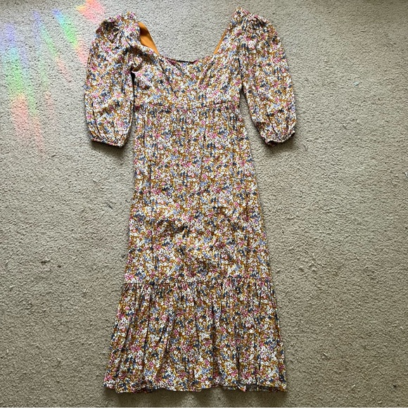 Floral Peasant Dress - Picture 3 of 5